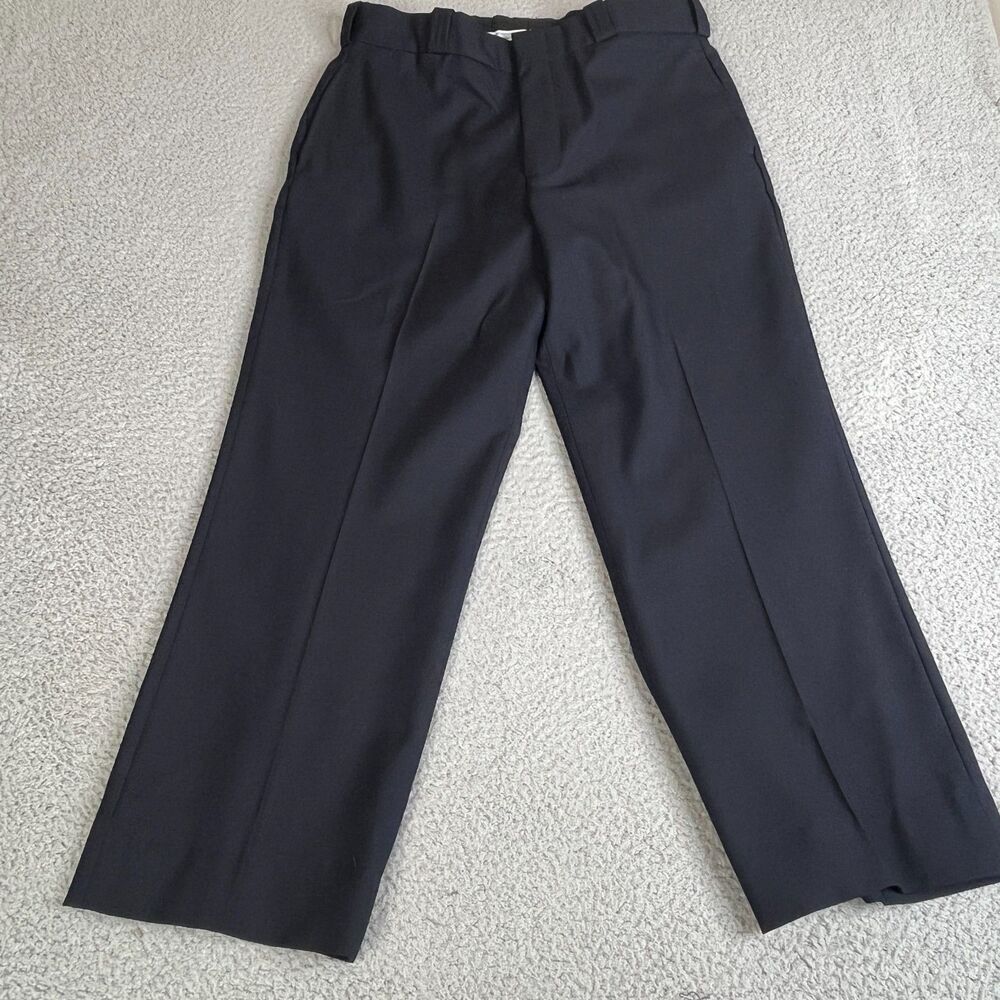 Elbeco Pants Mens 36R x  27 Blue Wool EMT Medical Military Pockets Uniform